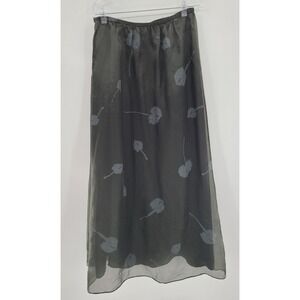 Fairy Grunge Sheer 100% Silk Maxi Skirt‎ Sz 8 Women Ethereal Dark Academia Y2K